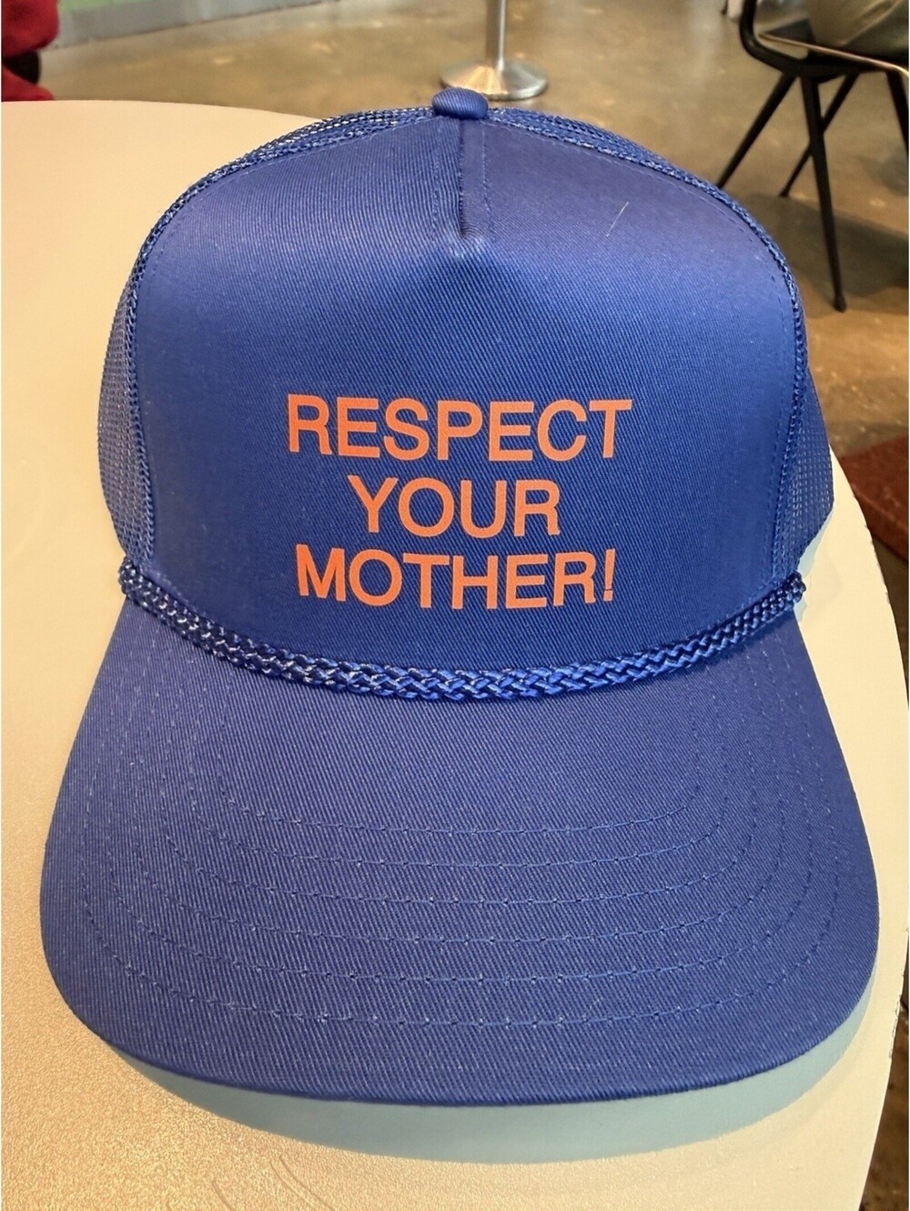 Harry Styles Respect Your Mother Blue Trucker Hat Mesh Snapback Baseball Cap NEW